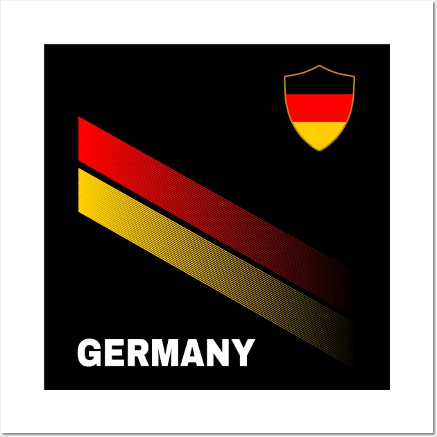 Vintage Germany Sunflower Flag Germany Soccer Lover Wall Art by Sandra Holloman